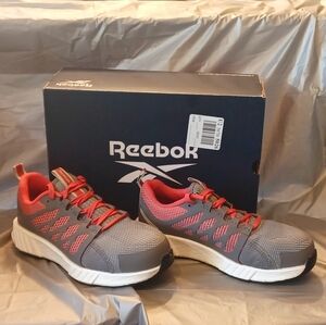 NEW in Box Sz 8W Reebok Womens 312 Athletic Work Shoes Gray/ Pink